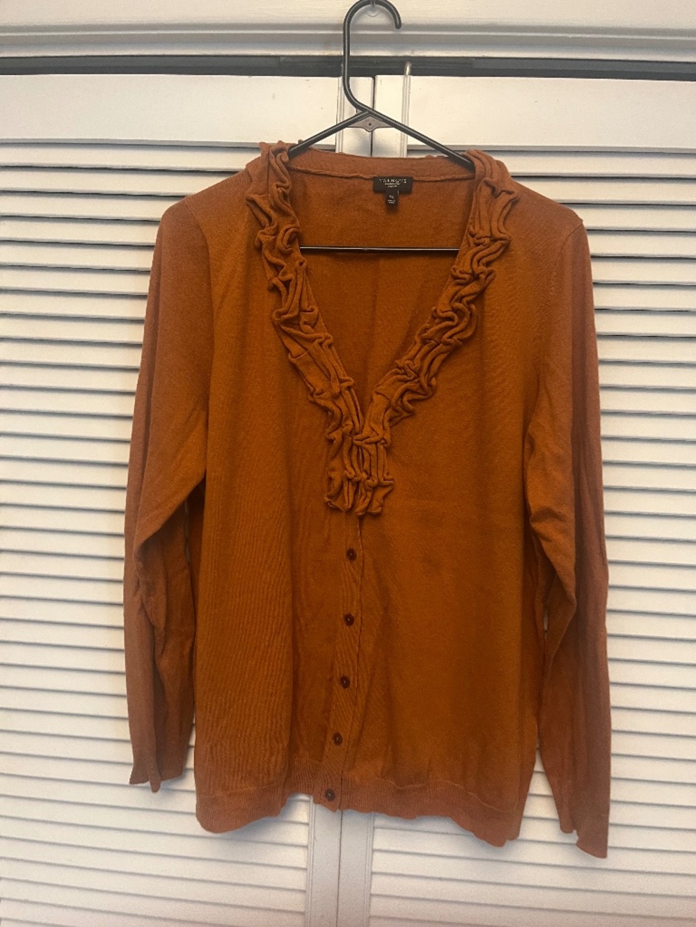 Talbots Orange Cardigan Sweater